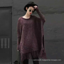 New Fashion Knitted Poncho Sweater for Women Pullover Coat Winter